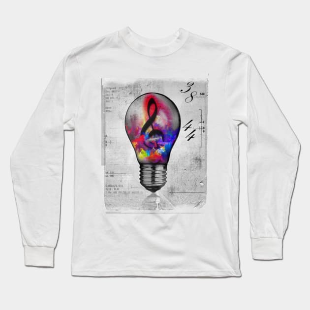 Light Bulb Tune Moment Long Sleeve T-Shirt by roshymun